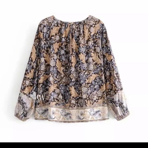 Top Shop Boho Open Back Stylish Blouse - Picture 5 of 7